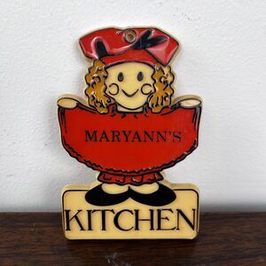Vtg Bromac Magnet Maryann’s Kitchen 80s Memorabilia Household Retro Kitsch